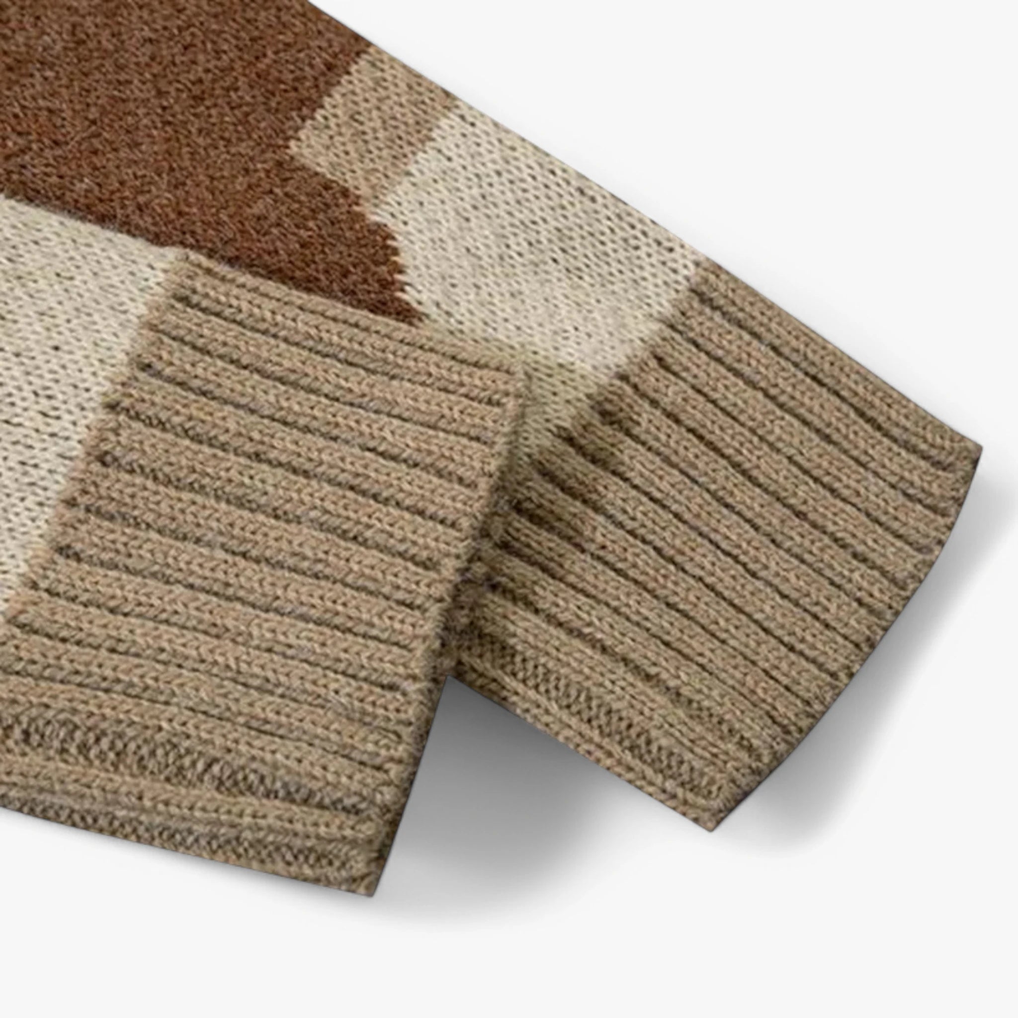 Animal Pattern Button-Up Knit Cardigan Real Old Money