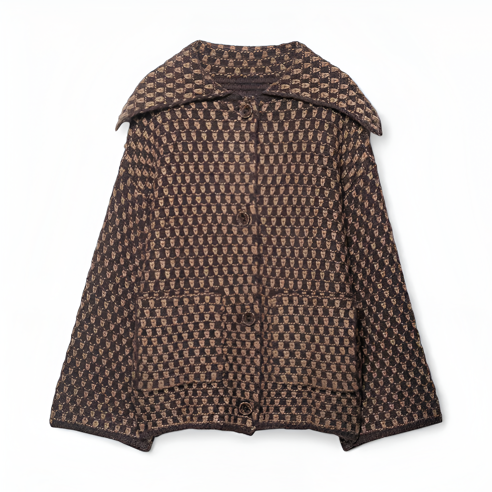 Argyle Knit Swing Jacket Old Money