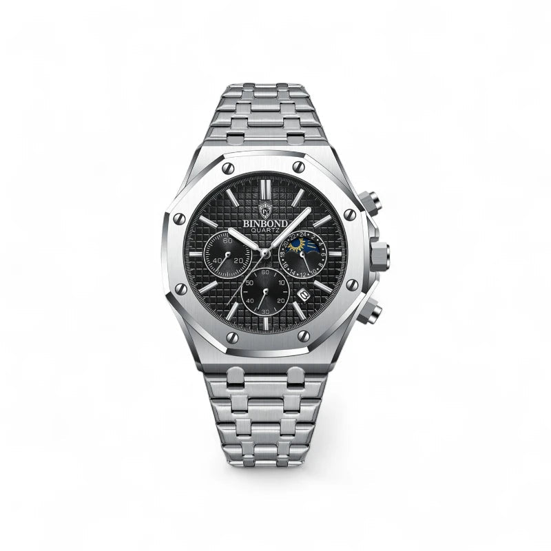 Astra Noir Chronograph Watch Real Old Money