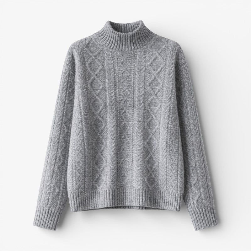 Cable-Knit Cashmere Sweater Real Old Money