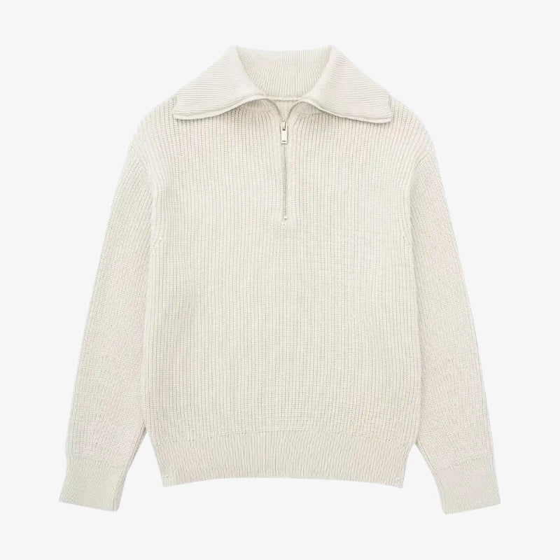 Mariner Zip-Collar Knit Pullover Real Old Money