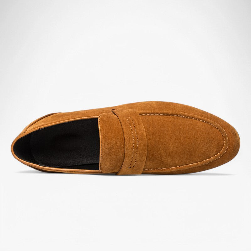 Men’s Suede Penny Loafers Real Old Money