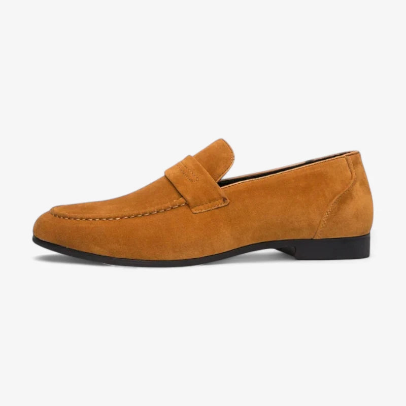Men’s Suede Penny Loafers Real Old Money