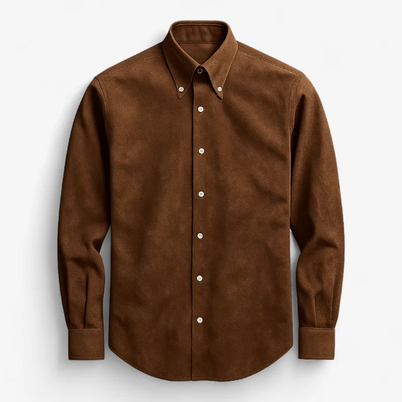 Old Money Brown Cotton Shirt Real Old Money