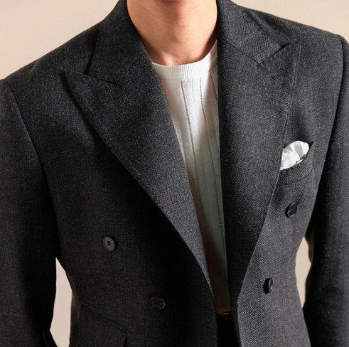 Old Money Double-Breasted Charcoal ROM