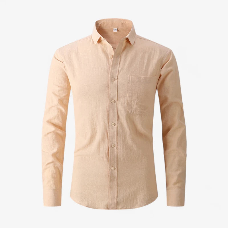 Old Money Linen Button-Down Shirt Real Old Money