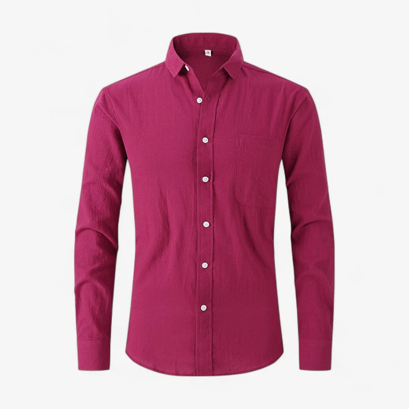 Old Money Linen Button-Down Shirt Real Old Money