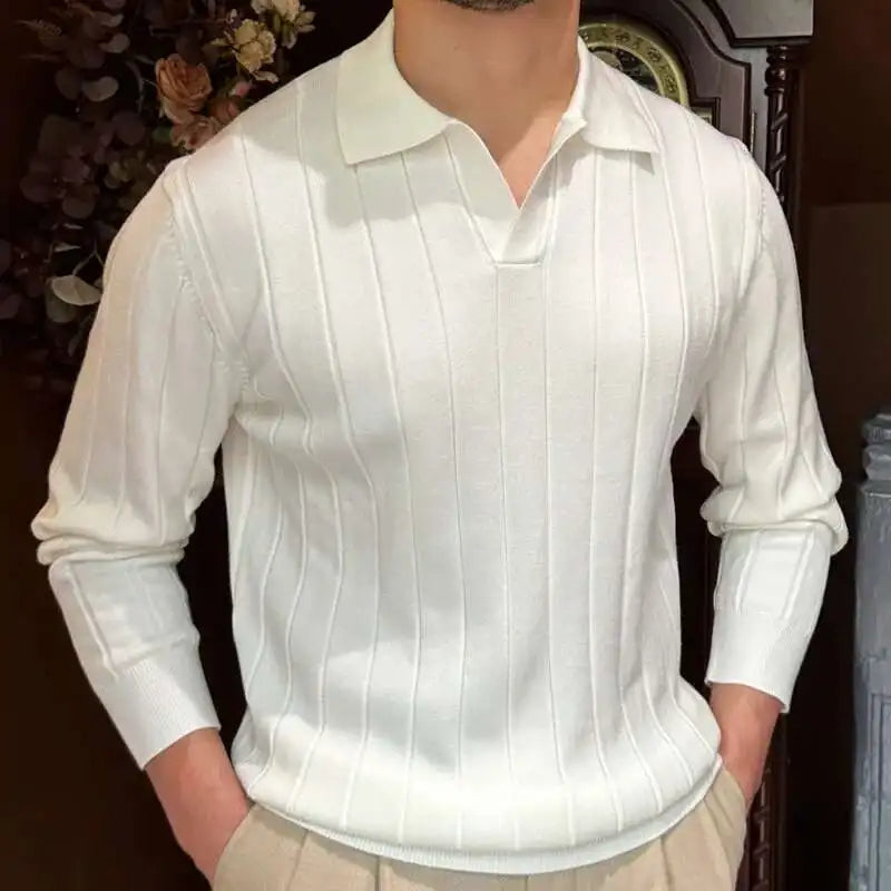 Old Money Ribbed Knit Sweater Shirt Real Old Money