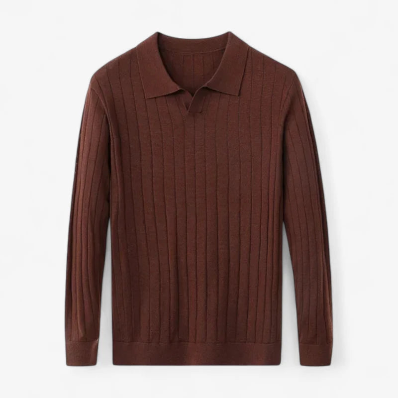 Old Money Ribbed Knit Sweater Shirt Real Old Money