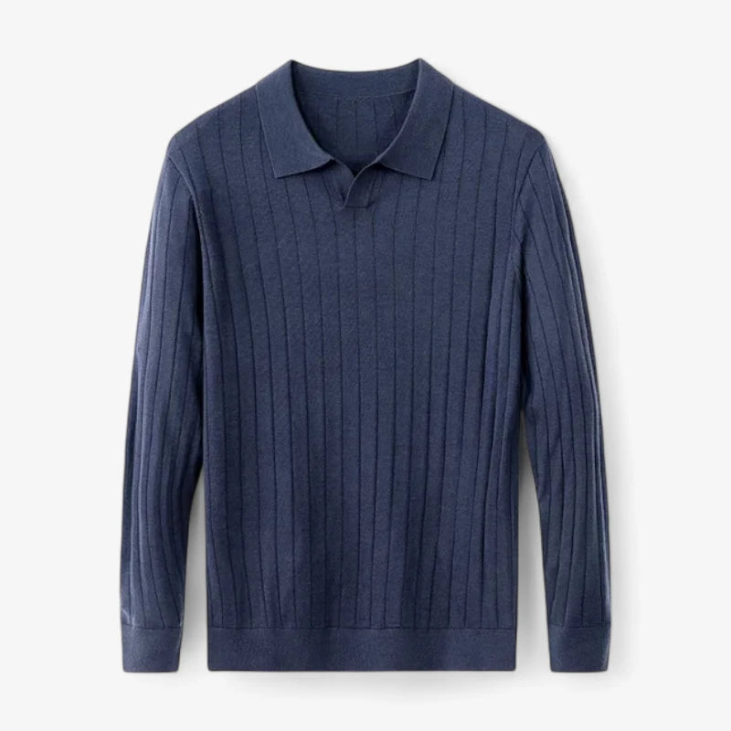 Old Money Ribbed Knit Sweater Shirt Real Old Money