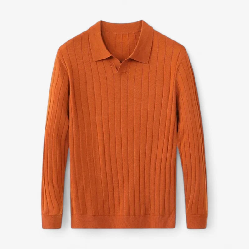 Old Money Ribbed Knit Sweater Shirt Real Old Money