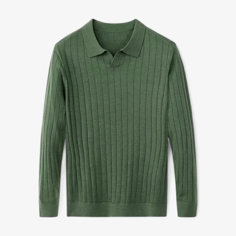 Old Money Ribbed Knit Sweater Shirt Real Old Money