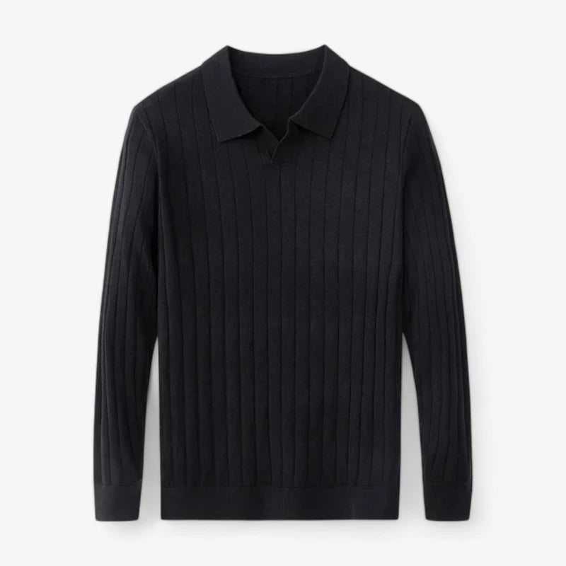 Old Money Ribbed Knit Sweater Shirt Real Old Money