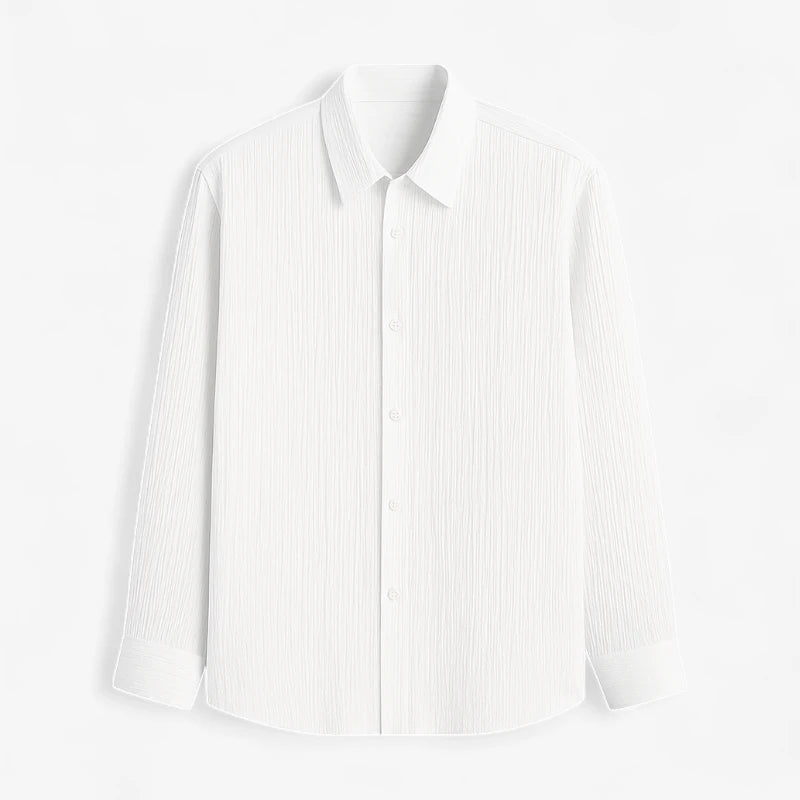 Old Money Textured Button-Up Shirt