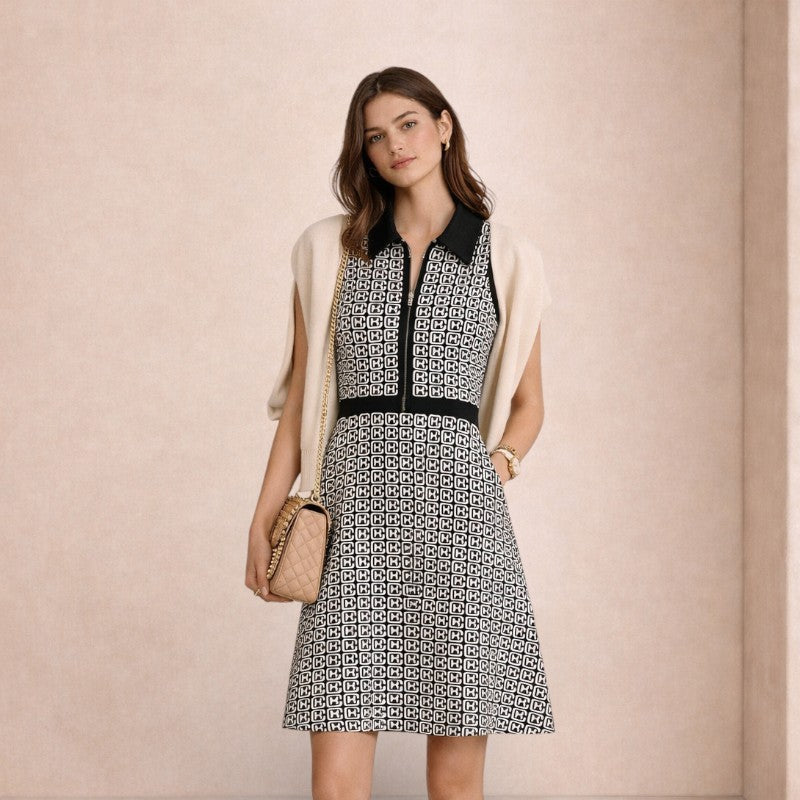 Sleeveless A-Line Polo Dress Old Money