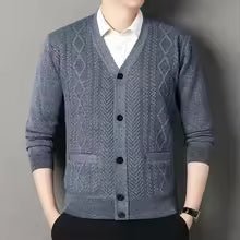 Argyle Knit Cardigan Old Money