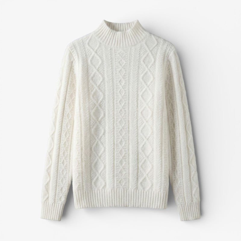 Cable-Knit Cashmere Sweater Real Old Money