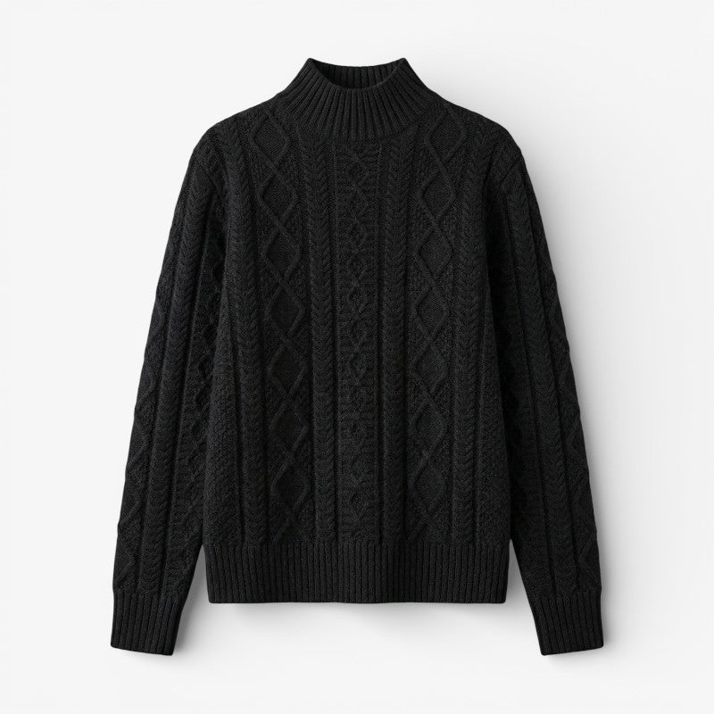 Cable-Knit Cashmere Sweater Real Old Money