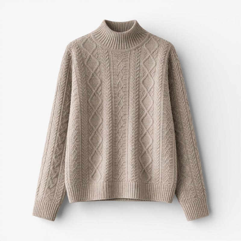 Cable-Knit Cashmere Sweater Real Old Money