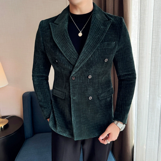 Ivory Corduroy Double-Breasted ROM