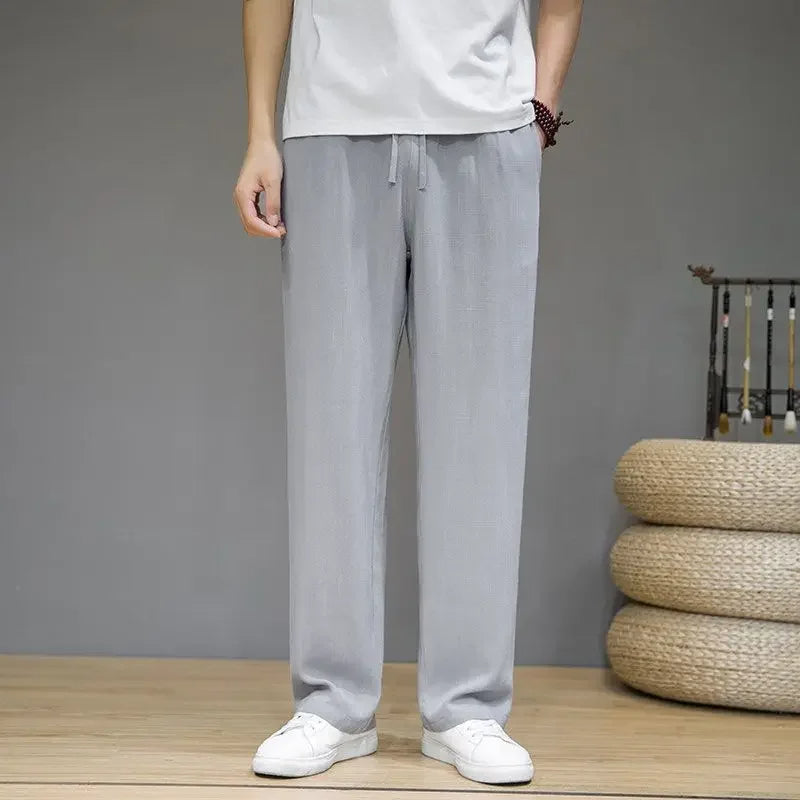 Loose Fit Drawstring Pants Real Old Money