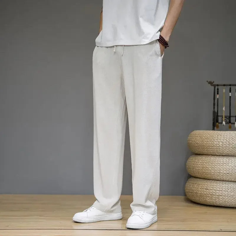 Loose Fit Drawstring Pants Real Old Money