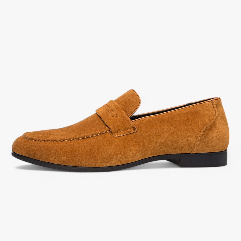 Men’s Suede Penny Loafers Real Old Money