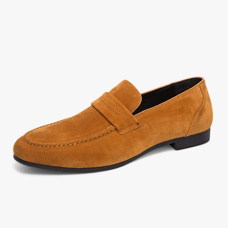 Men’s Suede Penny Loafers Real Old Money