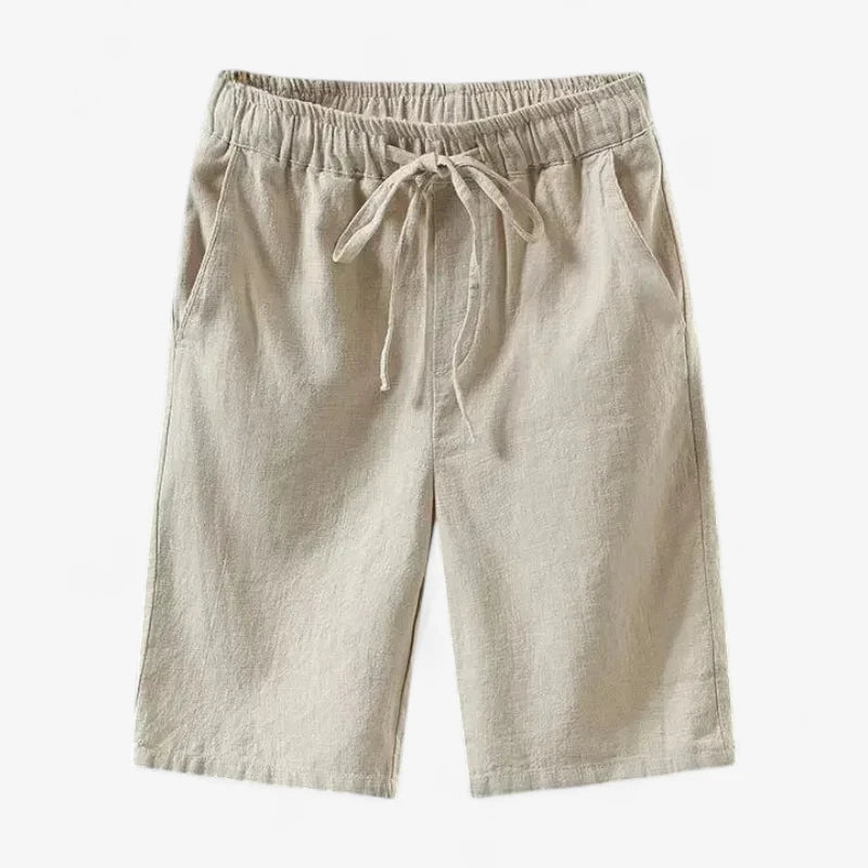 Old Money Drawstring Linen Shorts