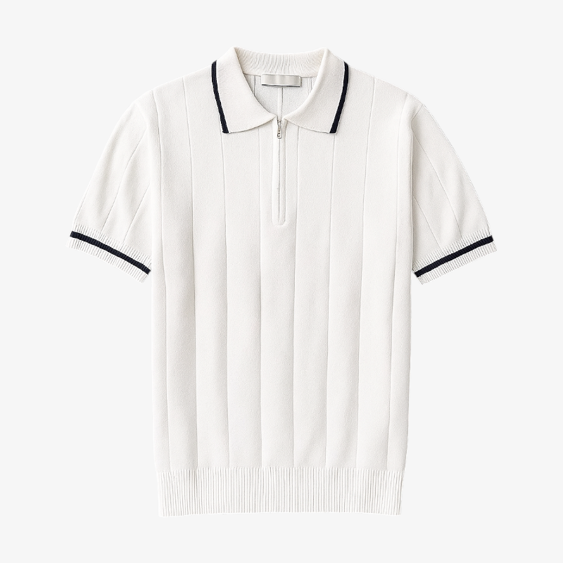 Old Money Half-Zip Knitted Polo oldmoney