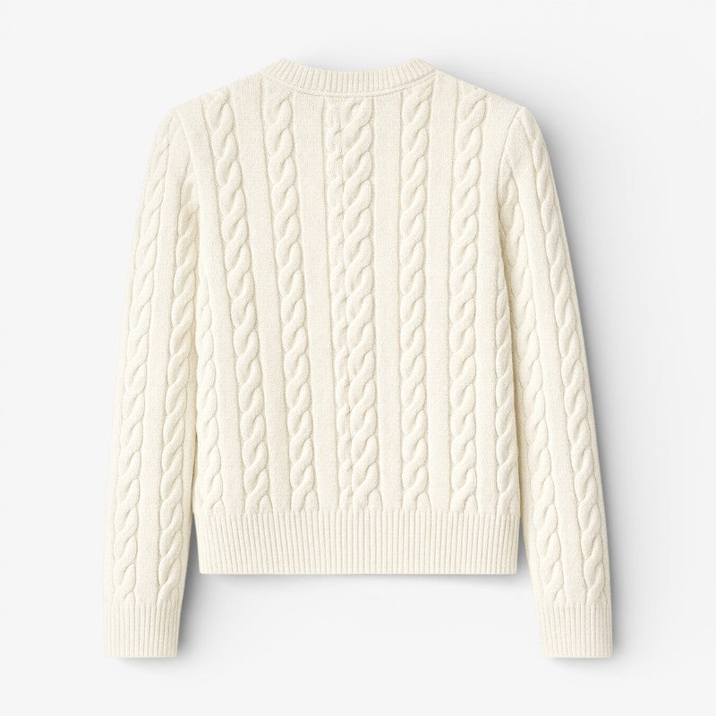 Preppy Cable Knit Sweater Old Money