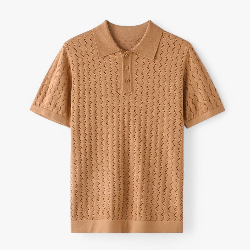 Top Mulberry Silk Knit POLO ROM