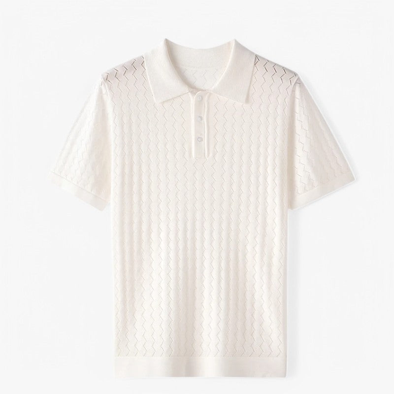 Top Mulberry Silk Knit POLO ROM